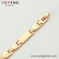 75129 Xuping moda pulsera oro mano cadena moda oro diseño pulsera del encanto para unisex